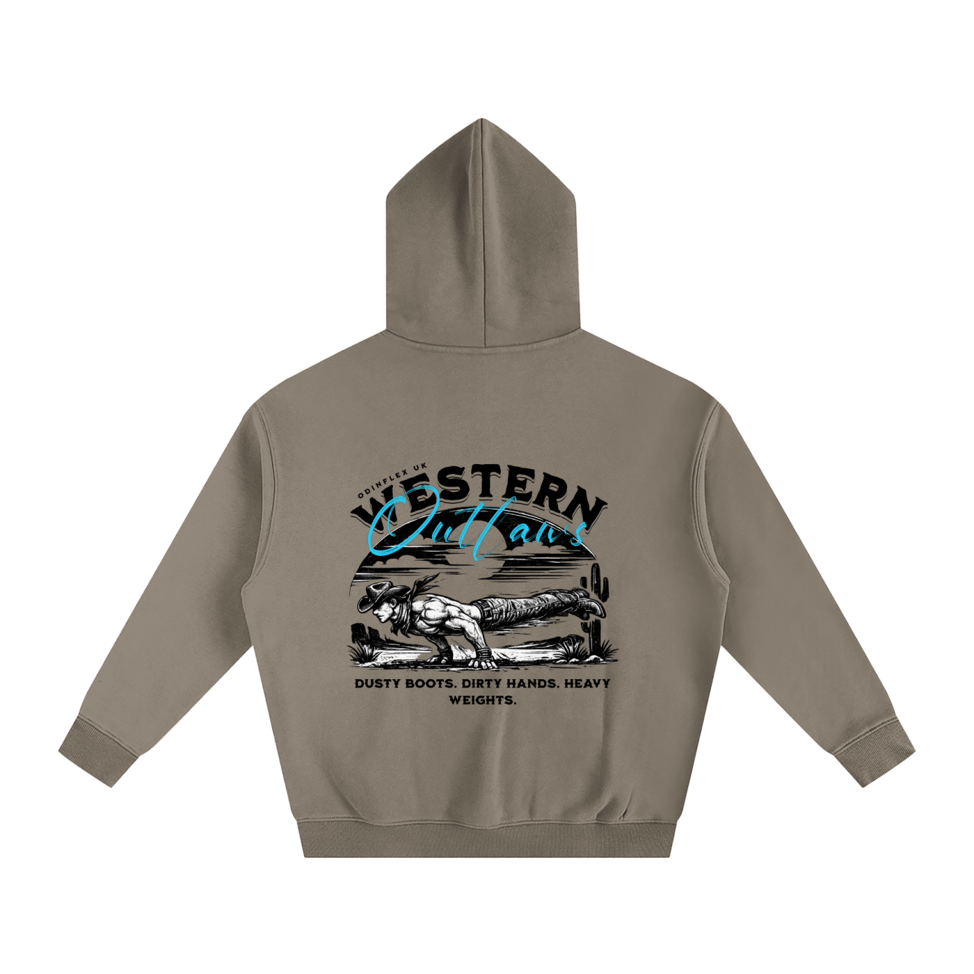 Outlaw Fleeced Hoodie — Gray Coffee