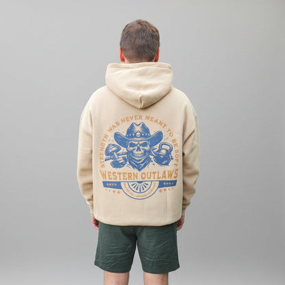 Outlaw Fleeced Hoodie - Grey Apricot