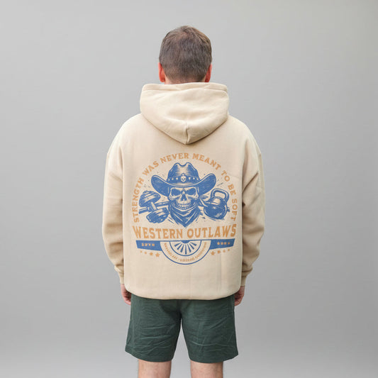 Outlaw Fleeced Hoodie - Grey Apricot