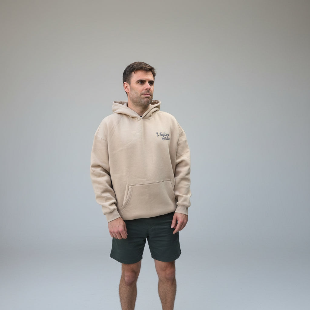 Outlaw Fleeced Hoodie - Grey Apricot