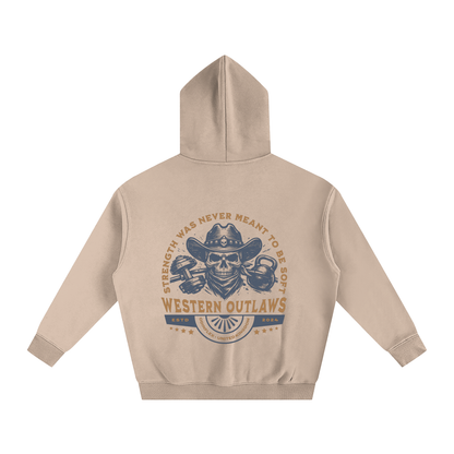 Outlaw Fleeced Hoodie - Grey Apricot