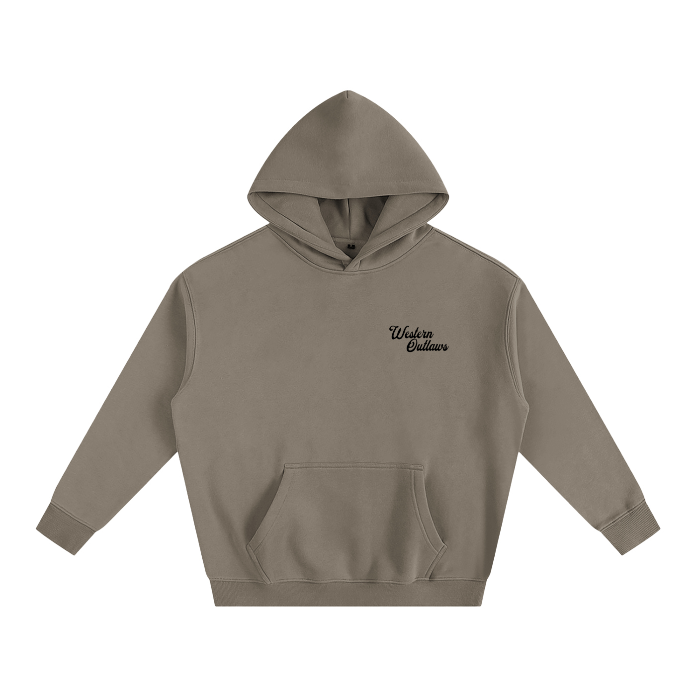 Outlaw Fleeced Hoodie — Gray Coffee